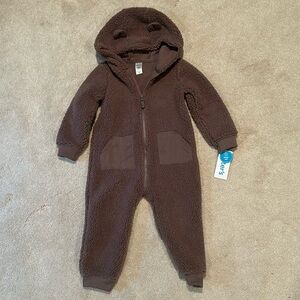 Carters fuzzy fleece romper